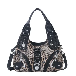 Angel Kiss Bag Large Women's Shoulder Bag Leopard Print Top-Handle Fashion Satchel Dumpling Tote Hobos Handbags